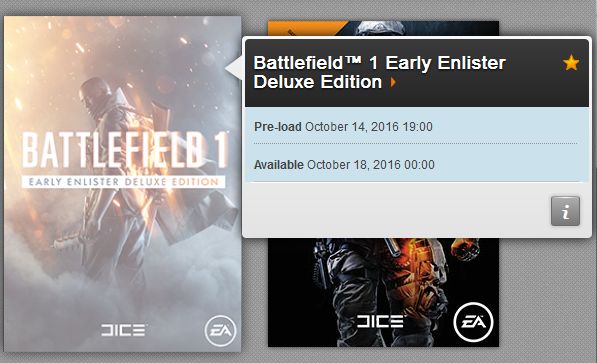 Preload Battlefield 1 Hauptspiel