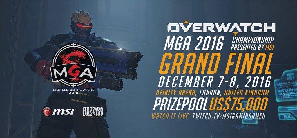 Das MSI MGA Overwatch Turnier endet in London in der GFINITY Arena am 7. bis 8. Dezember 2016!