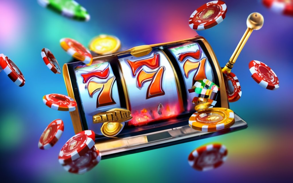 Spielautomat mit Casinochips